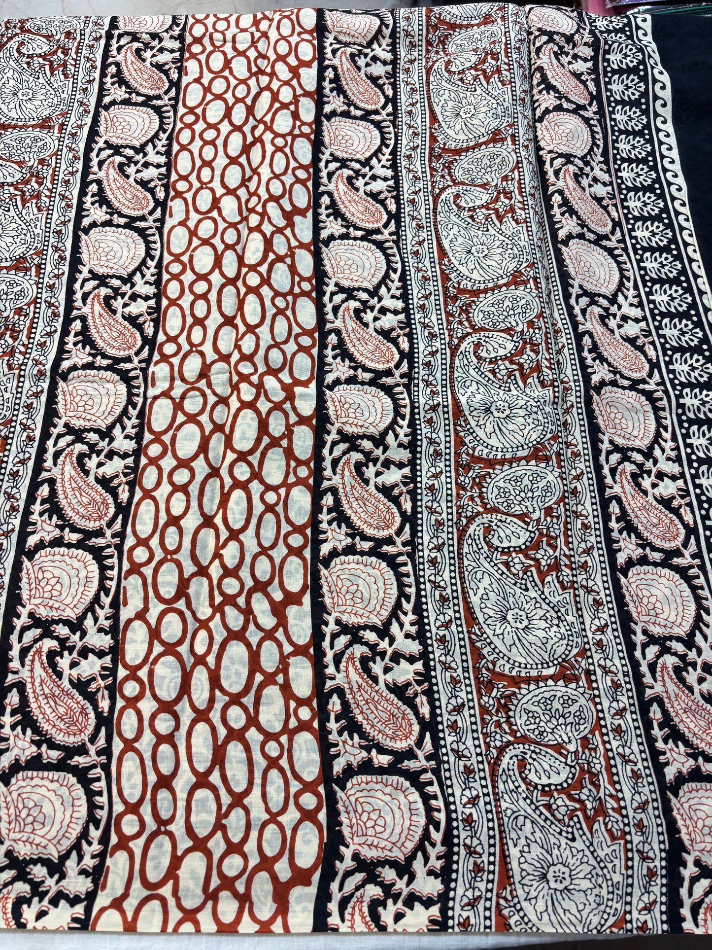 Mul cotton Bagru printed Saree