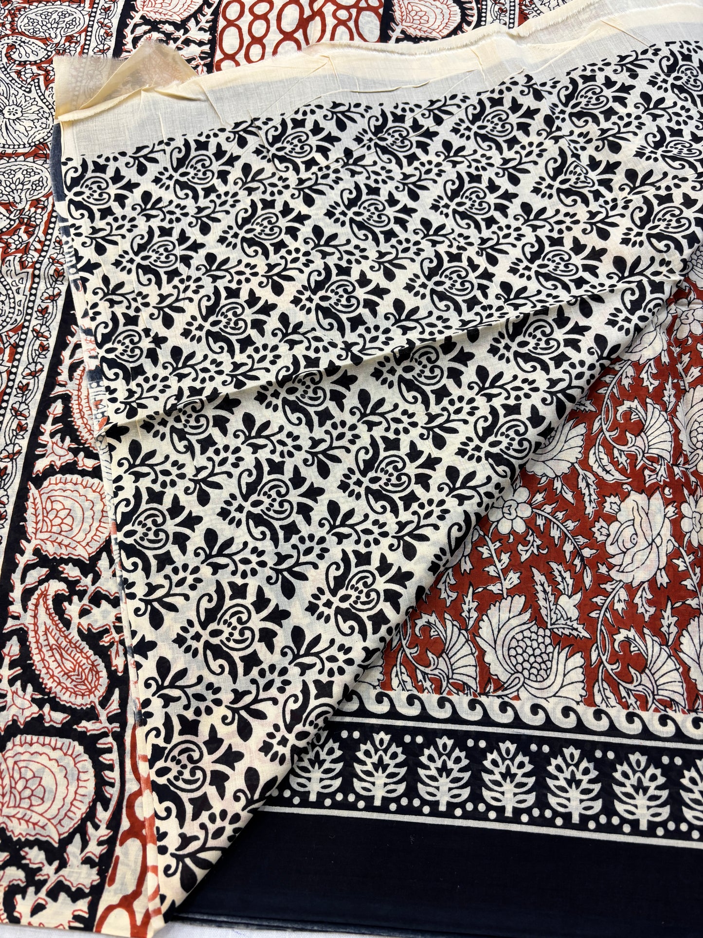 Mul cotton Bagru printed Saree