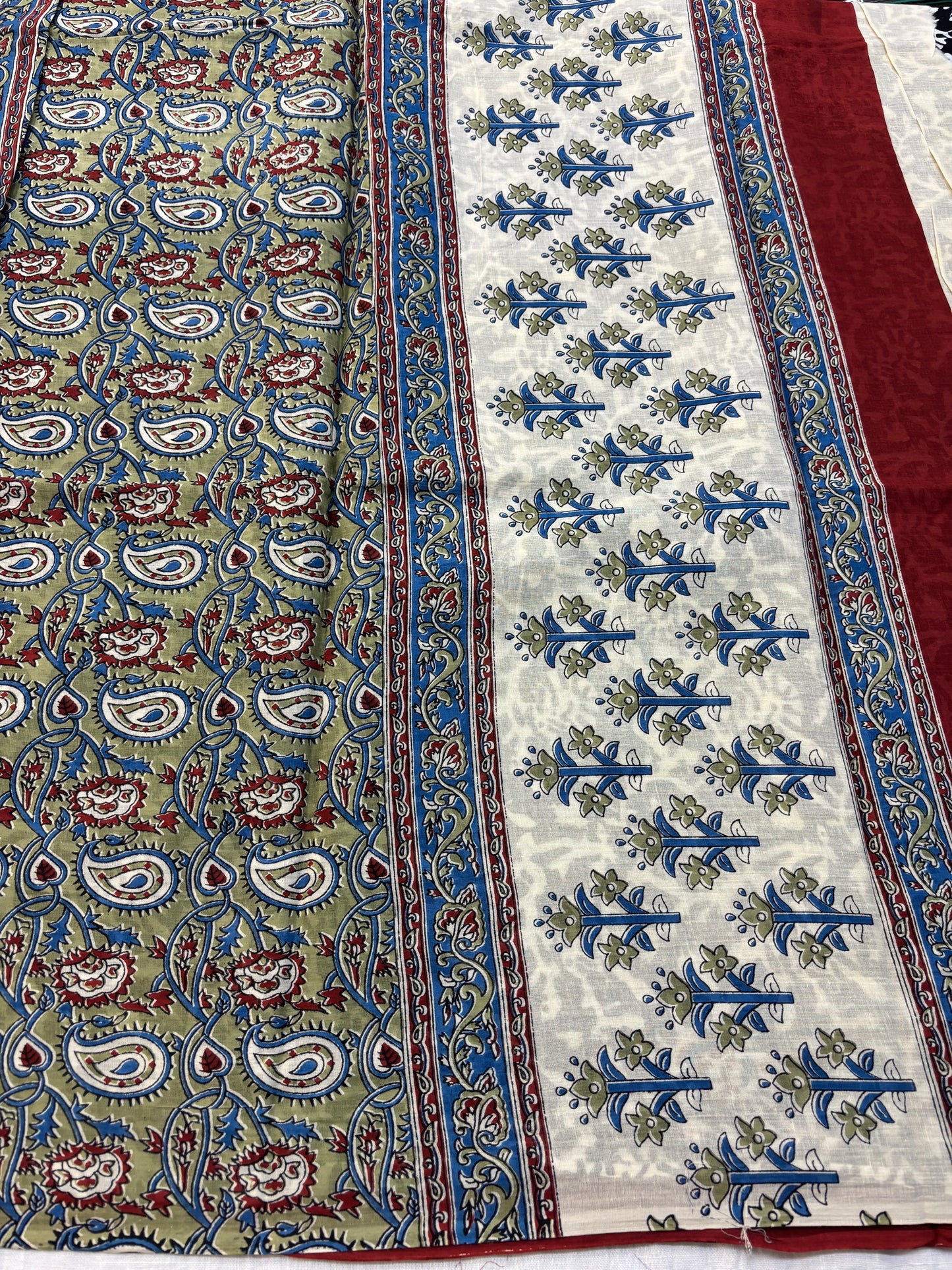 Mul cotton Bagru printed Saree