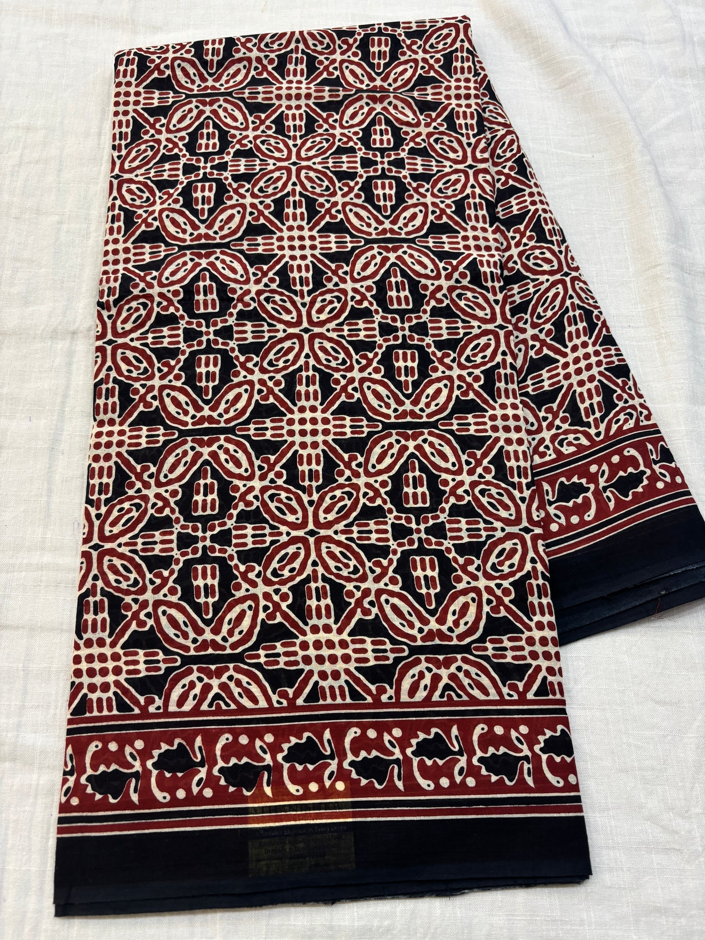Mul cotton Bagru printed Saree