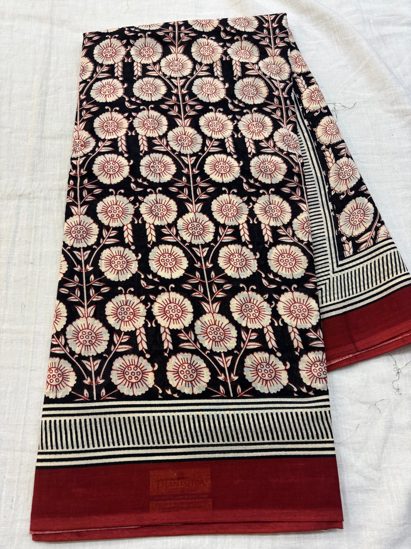 Mul cotton Bagru printed Saree