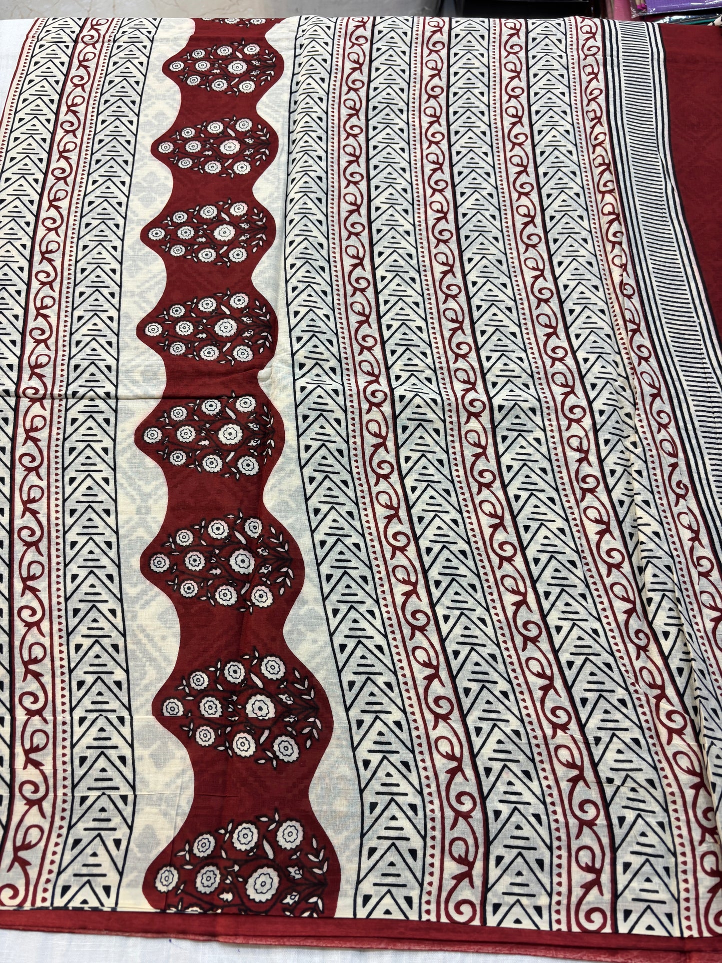 Mul cotton Bagru printed Saree
