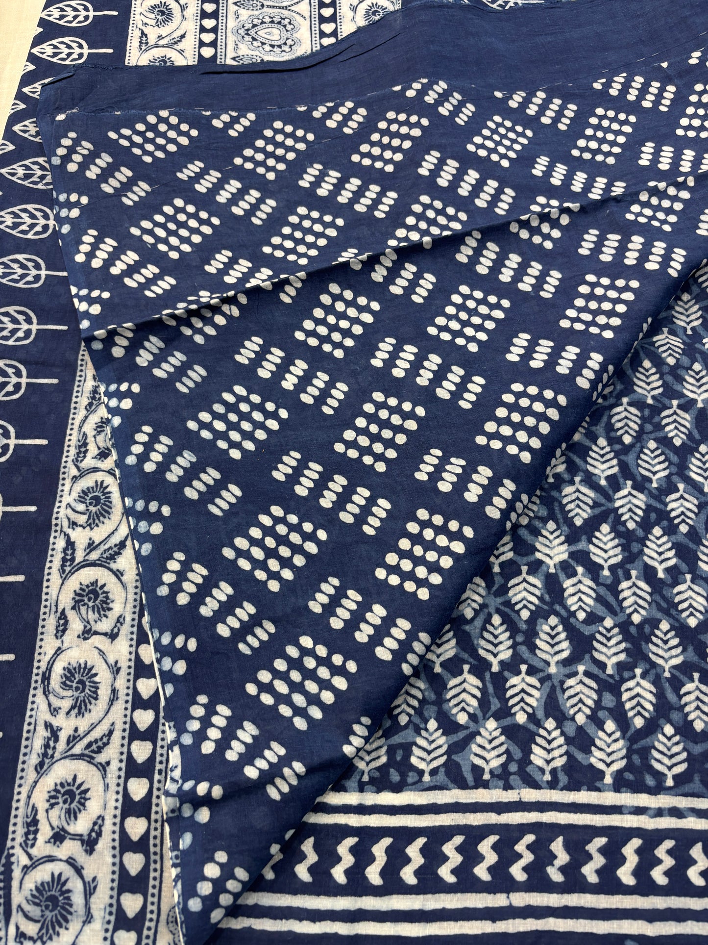 Mul cotton Bagru printed Saree