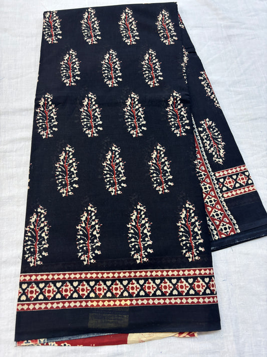 Mul cotton Block printed Saree