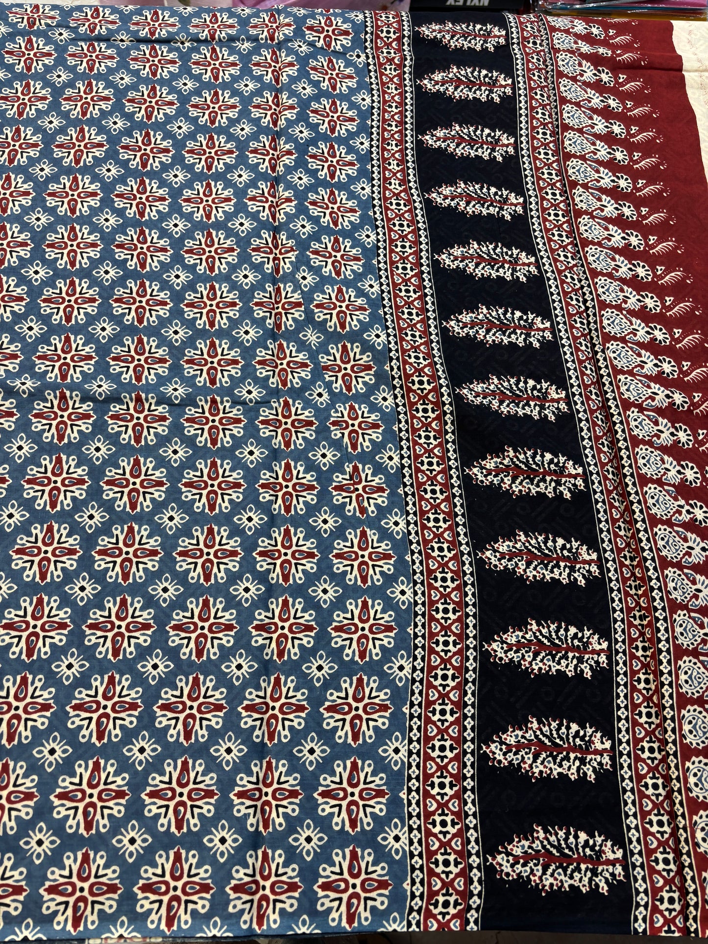 Mul cotton Block printed Saree