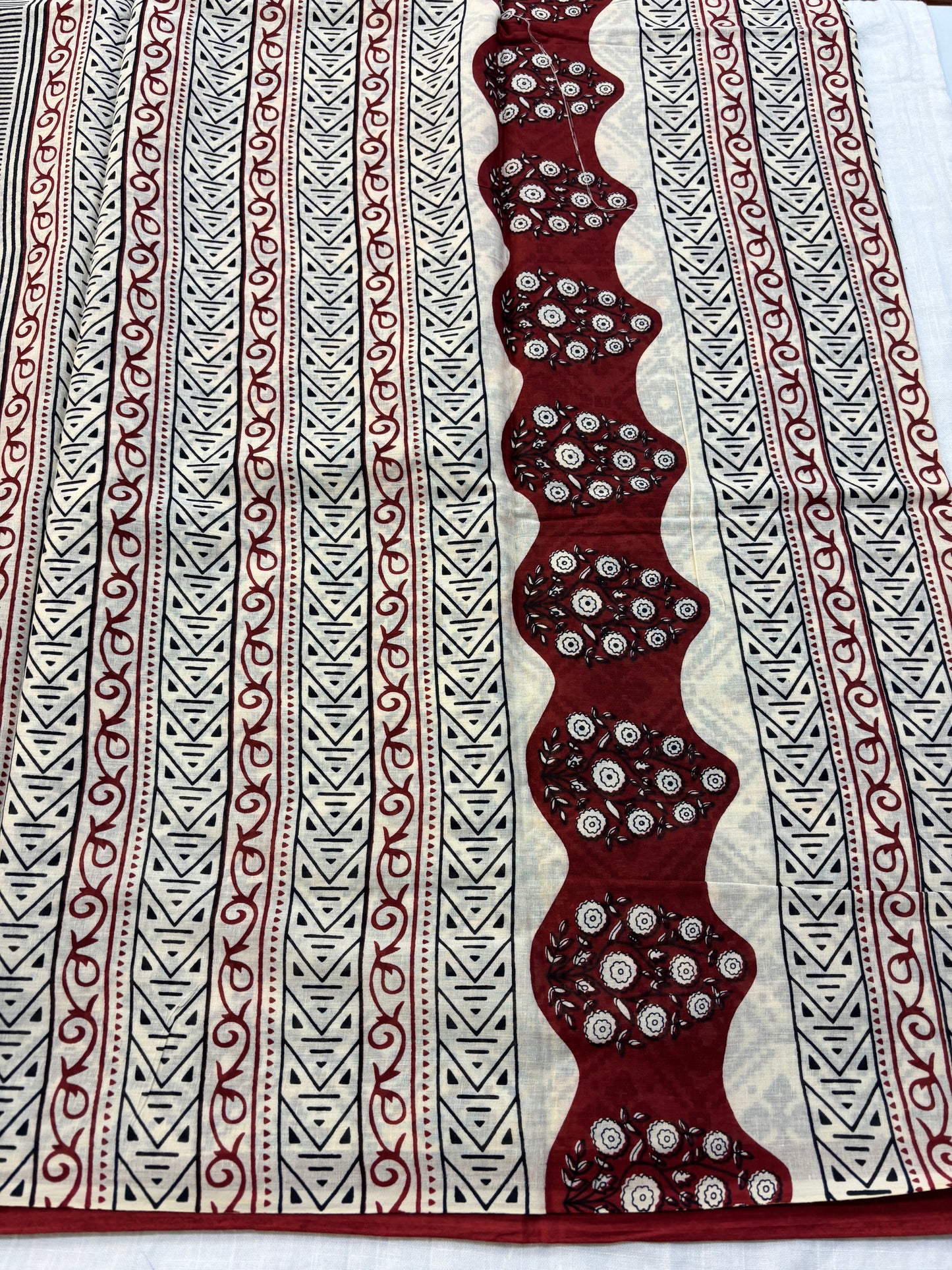 Mul cotton Block printed Saree