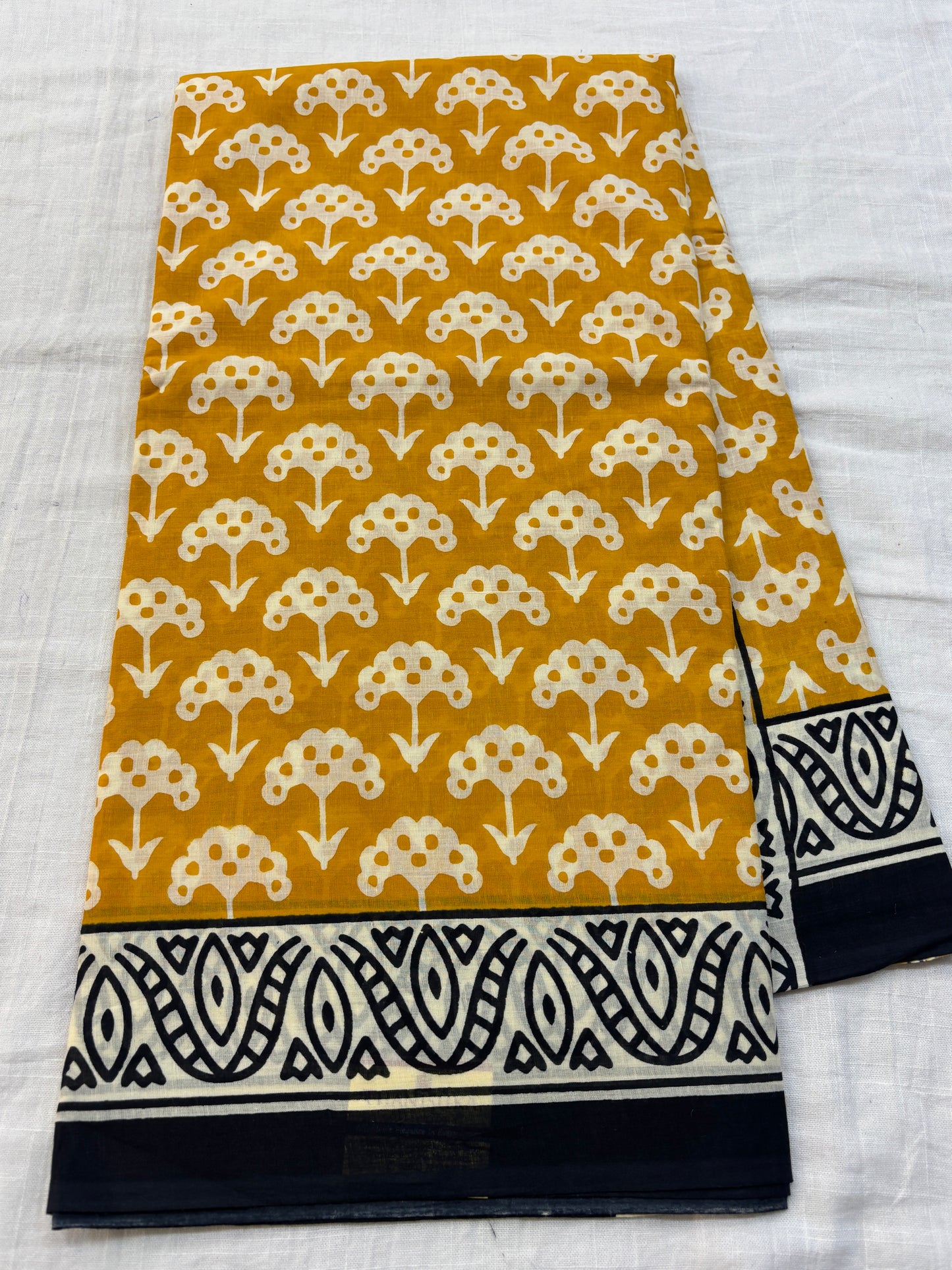 Mul cotton Block printed Saree