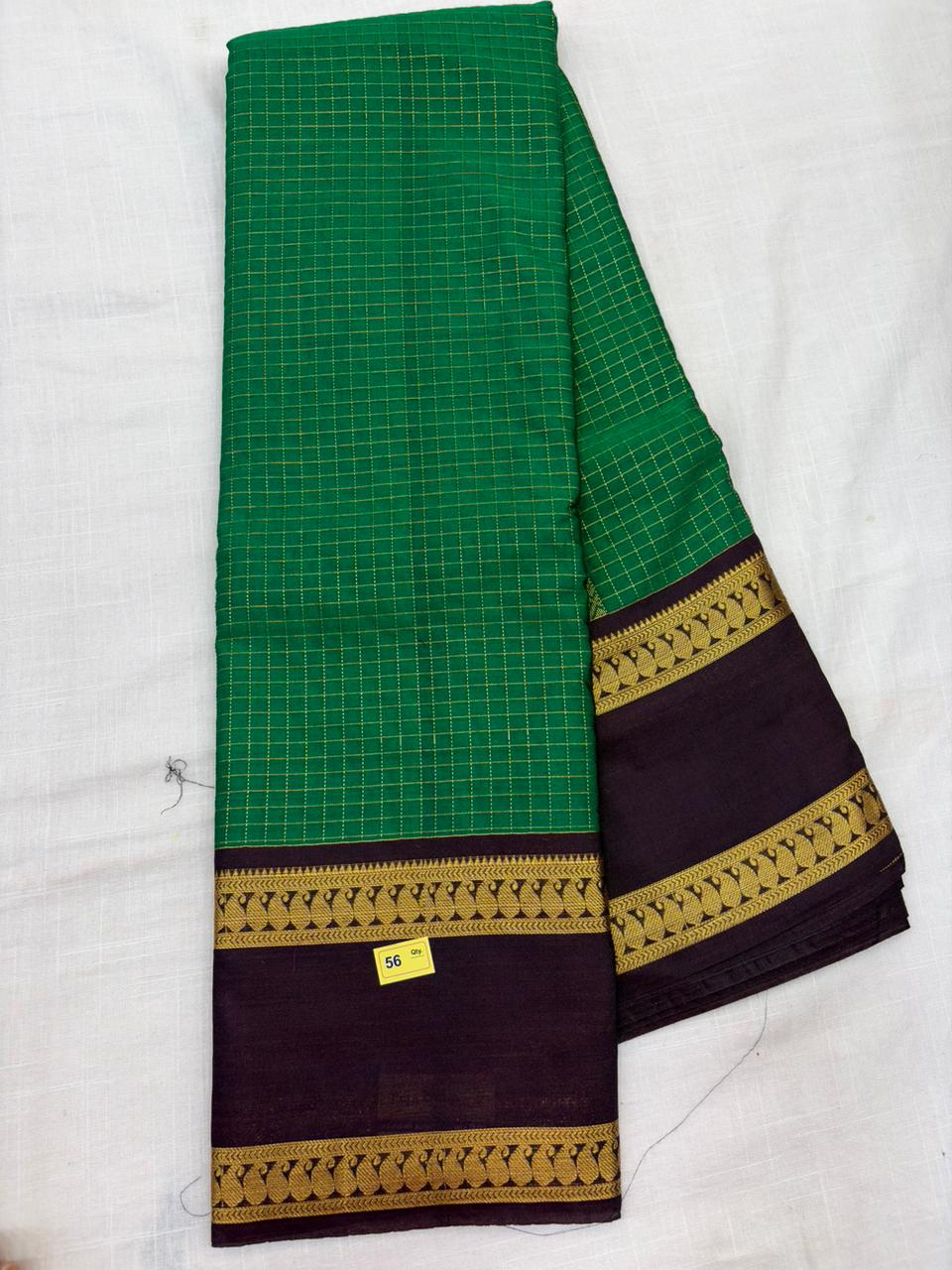 Semi Gadwal Sico Checks Saree - A56