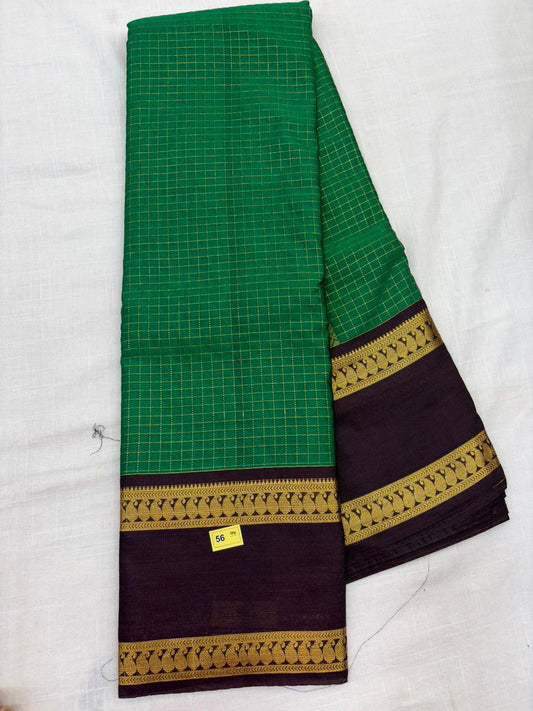 Semi Gadwal Sico Checks Saree - A56