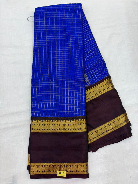 Semi Gadwal Sico Checks Saree - A51