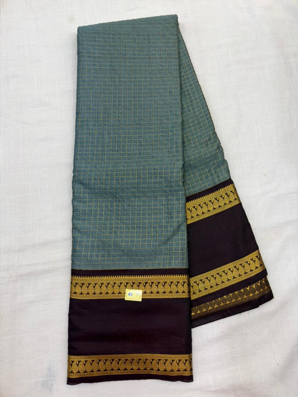 Semi Gadwal Sico Checks Saree - A49