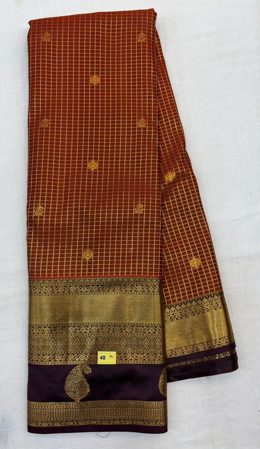 Semi Kanchi pattu Saree A48