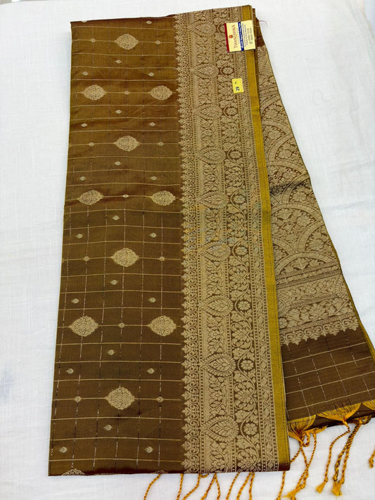 Soft Silk Checks Saree - A29