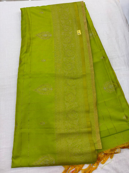 Soft Silk Checks Saree - A27