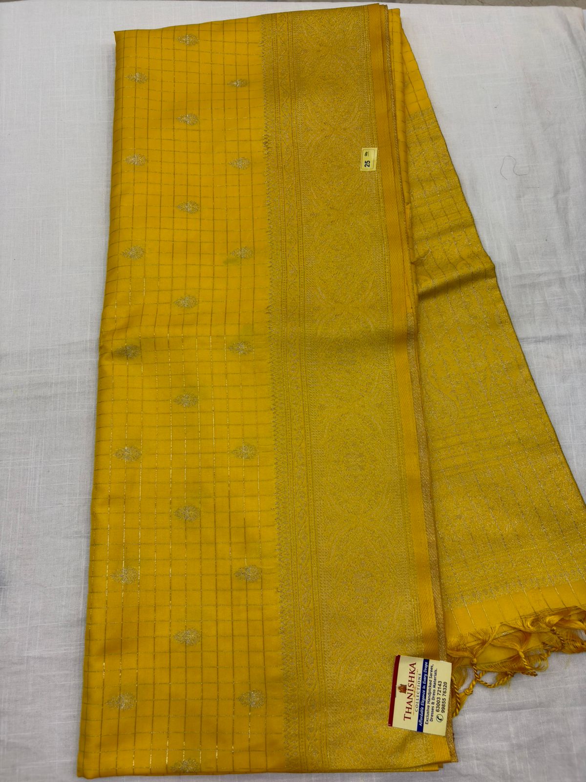 Soft Silk Checks Saree - A25