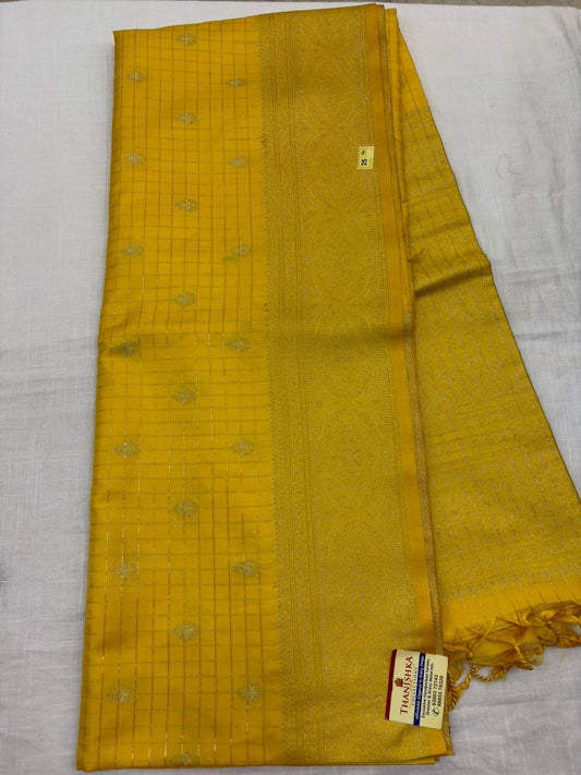 Soft Silk Checks Saree - A25