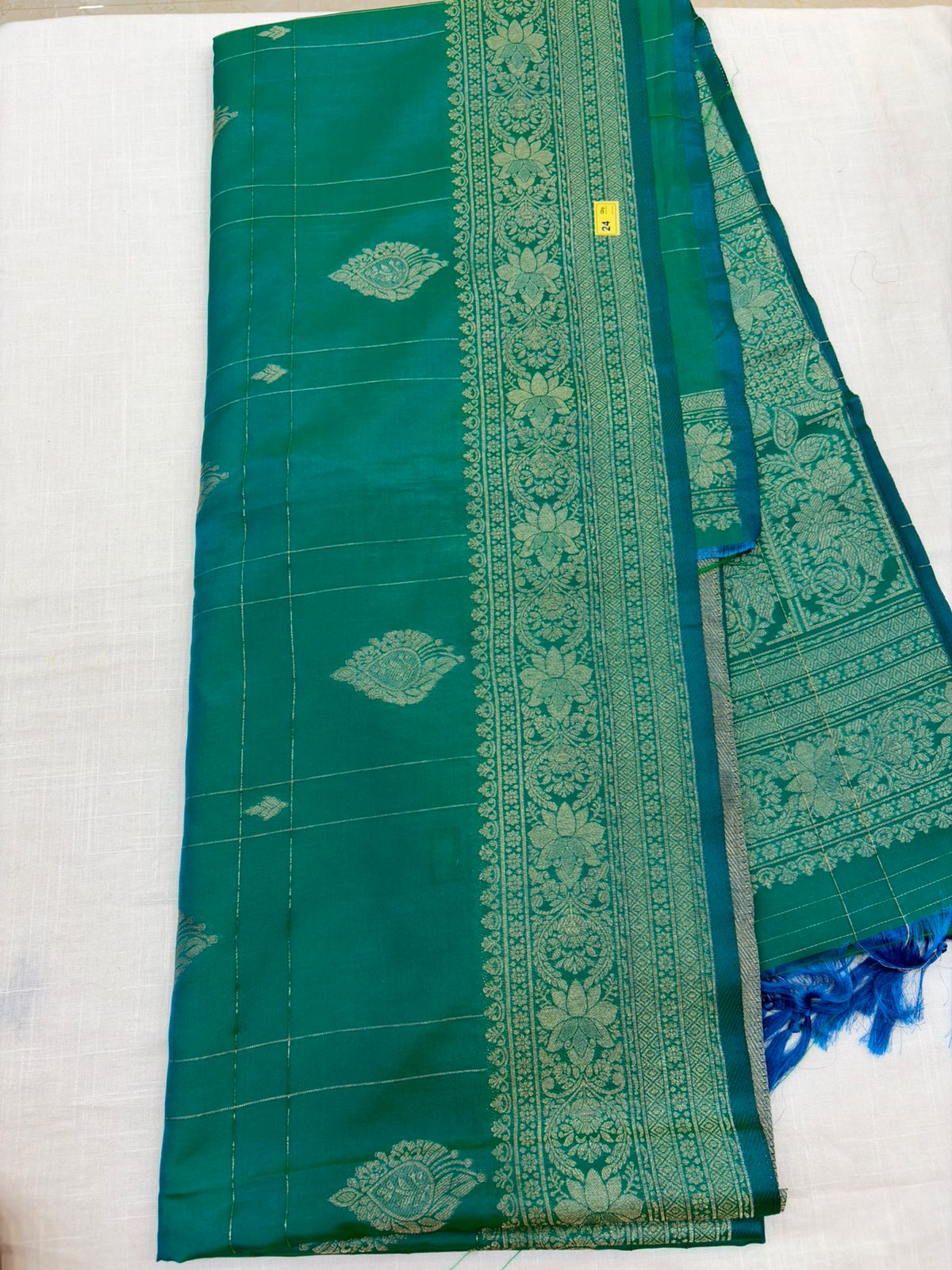 Soft Silk Checks Saree - A24