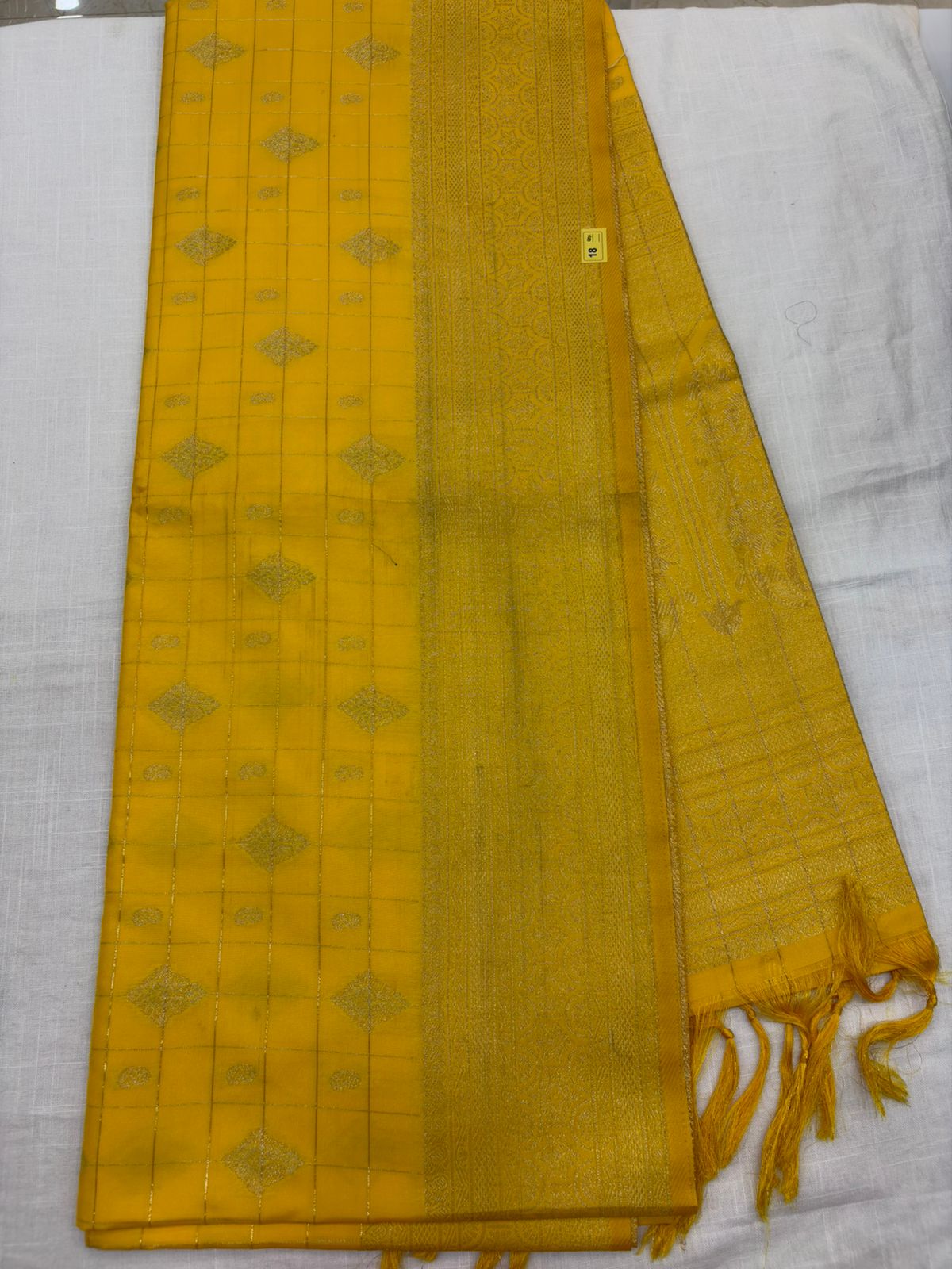 Soft Silk Checks Saree - A18