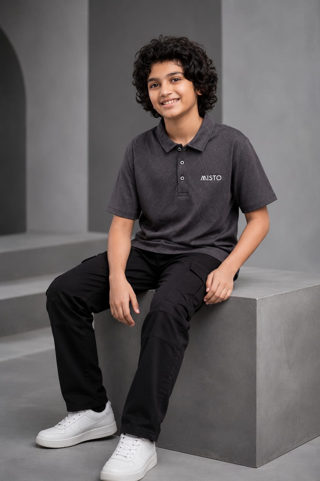 BOYS Collar  T-SHIRT