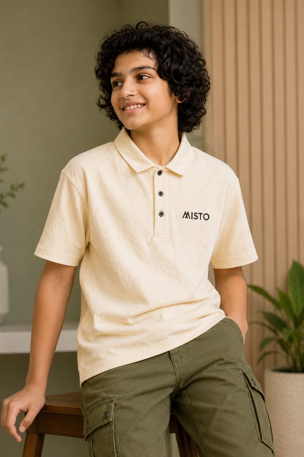 BOYS Collar  T-SHIRT