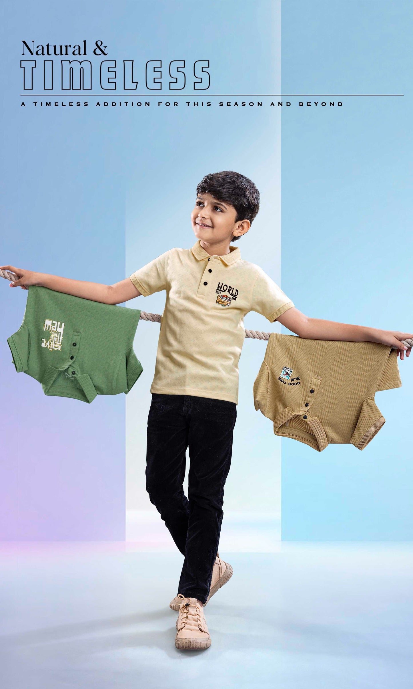 BOYS T-COLLAR T-SHIRT