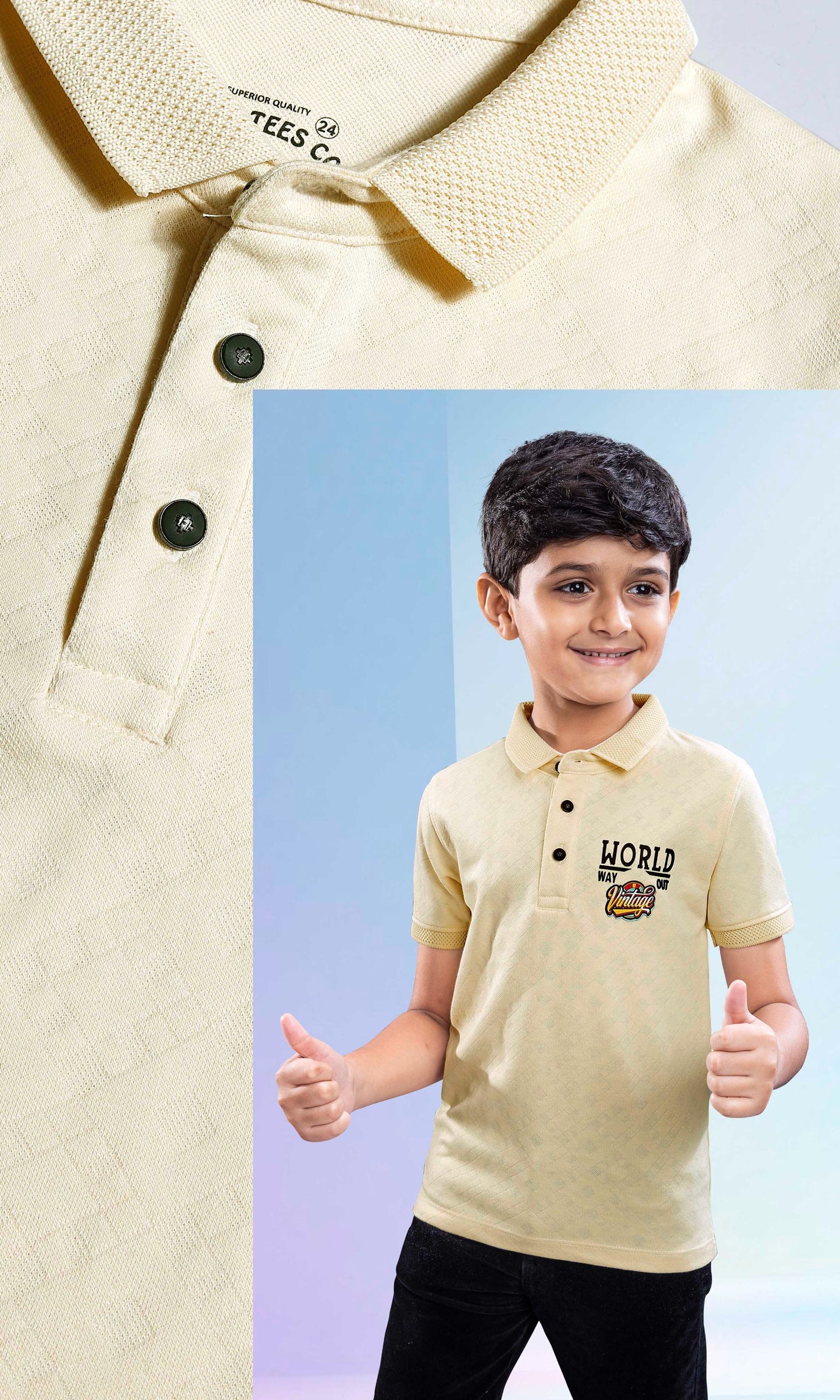 BOYS T-COLLAR T-SHIRT