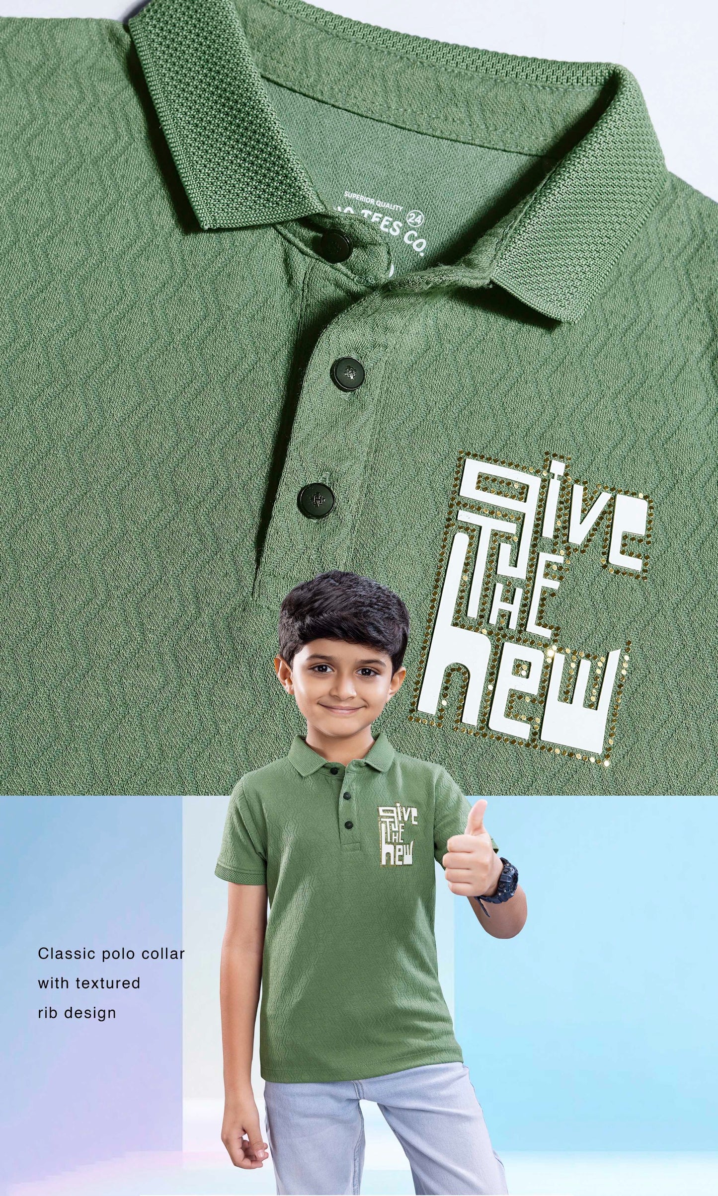 BOYS T-COLLAR T-SHIRT