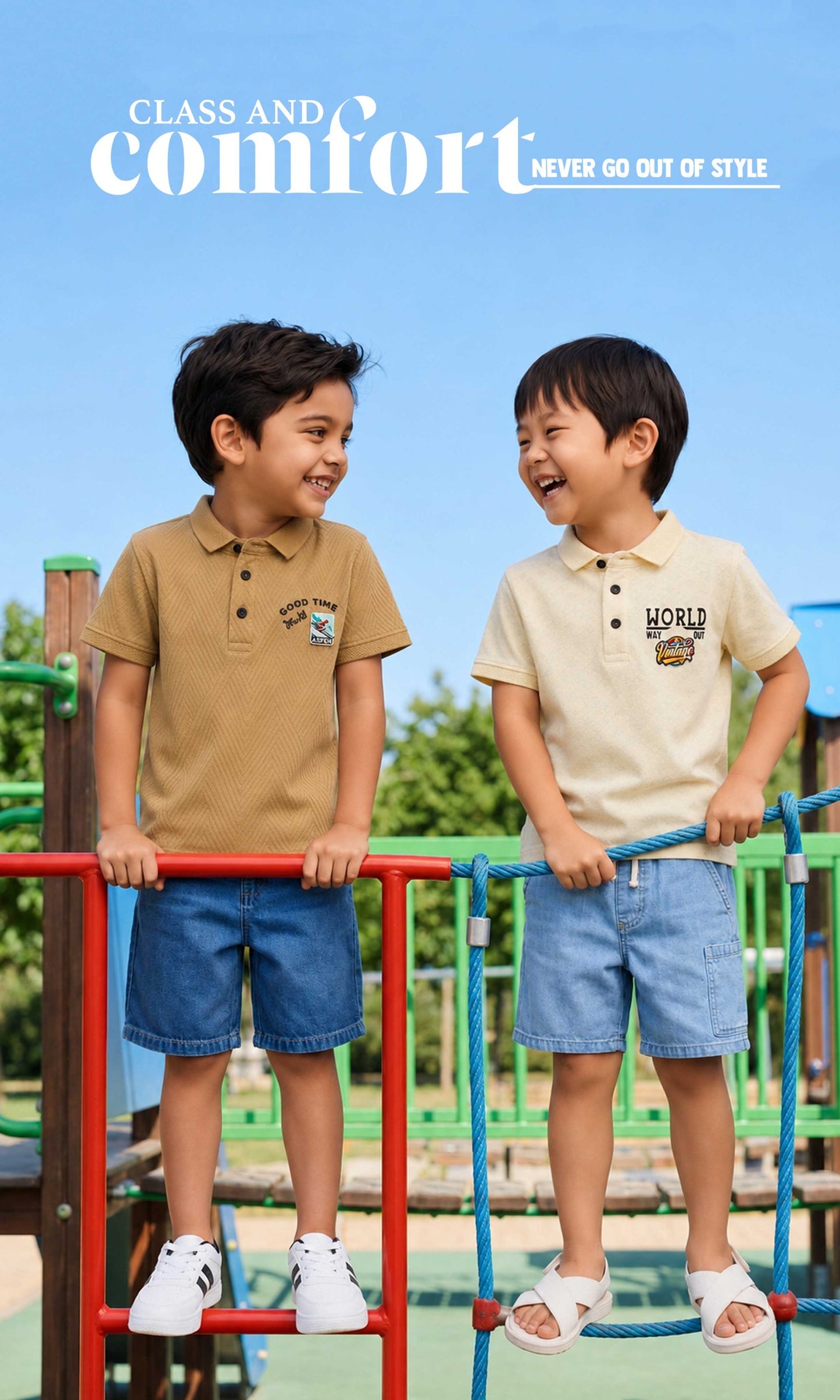 BOYS T-COLLAR T-SHIRT