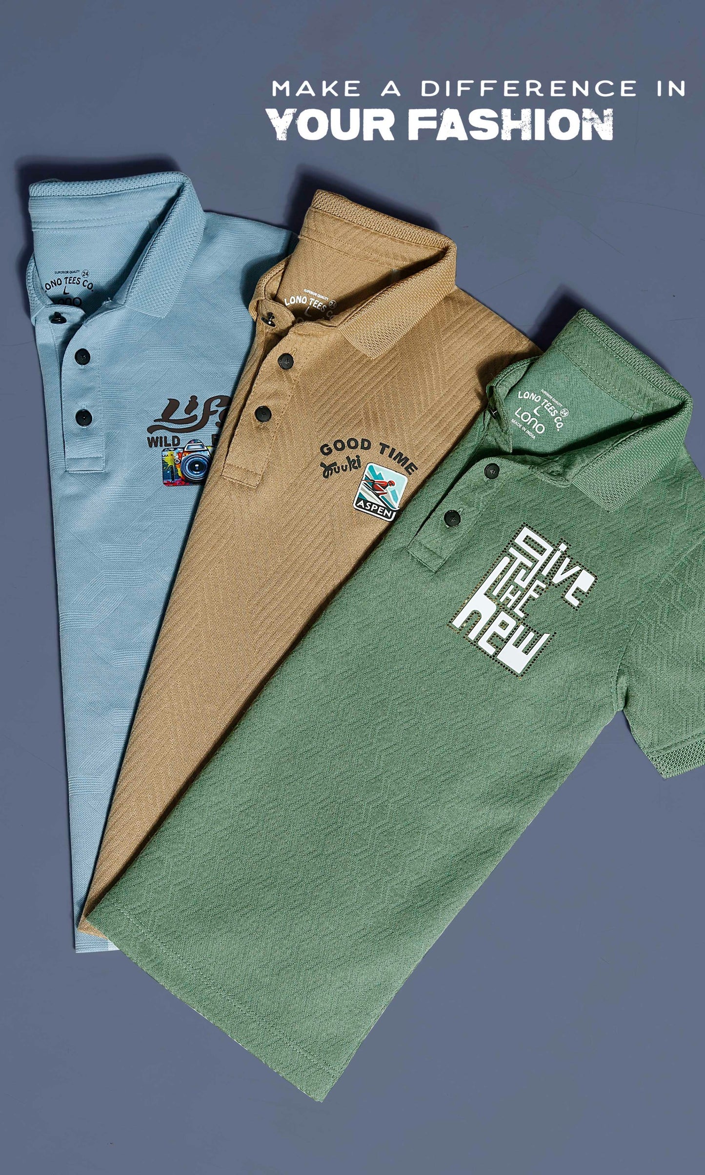 BOYS T-COLLAR T-SHIRT