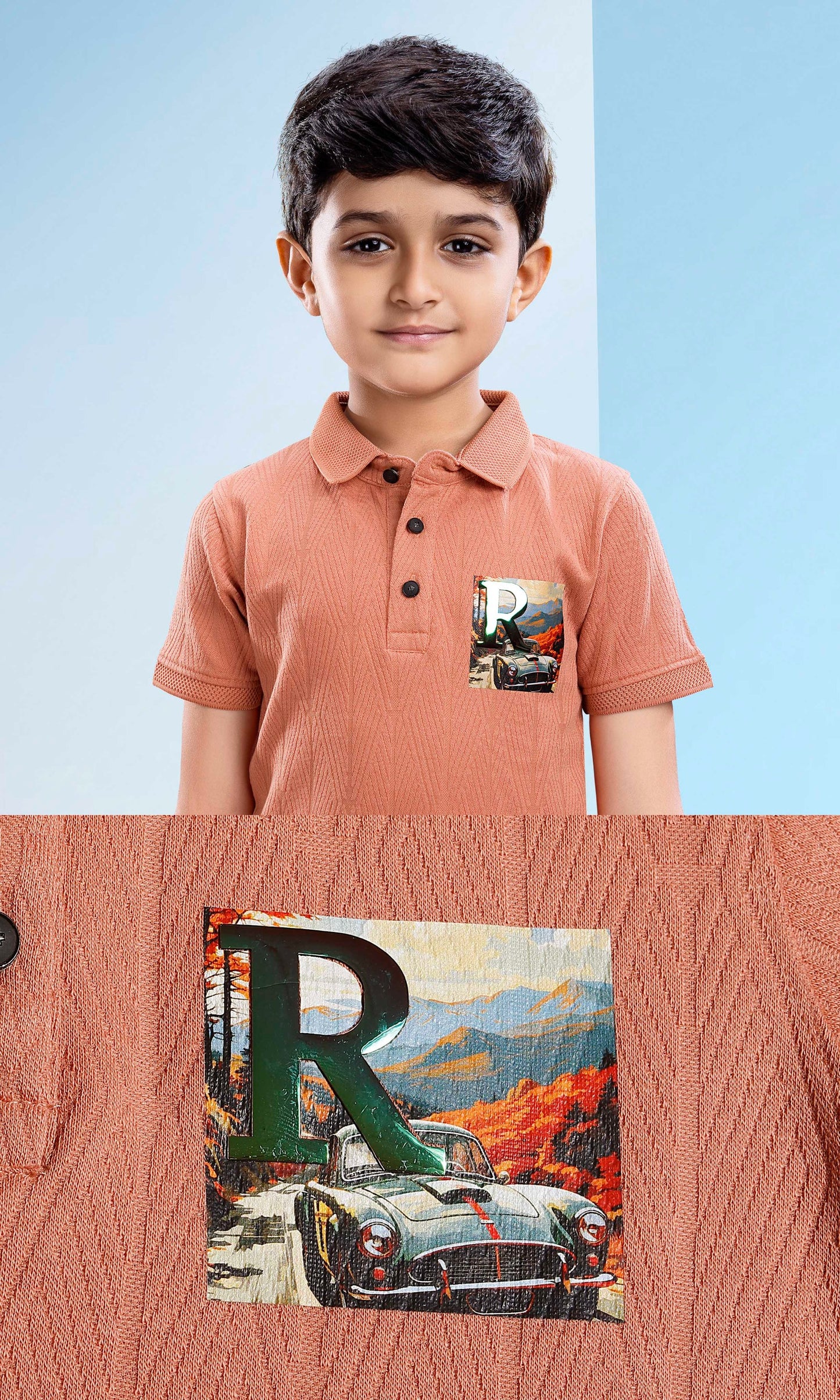 BOYS T-COLLAR T-SHIRT