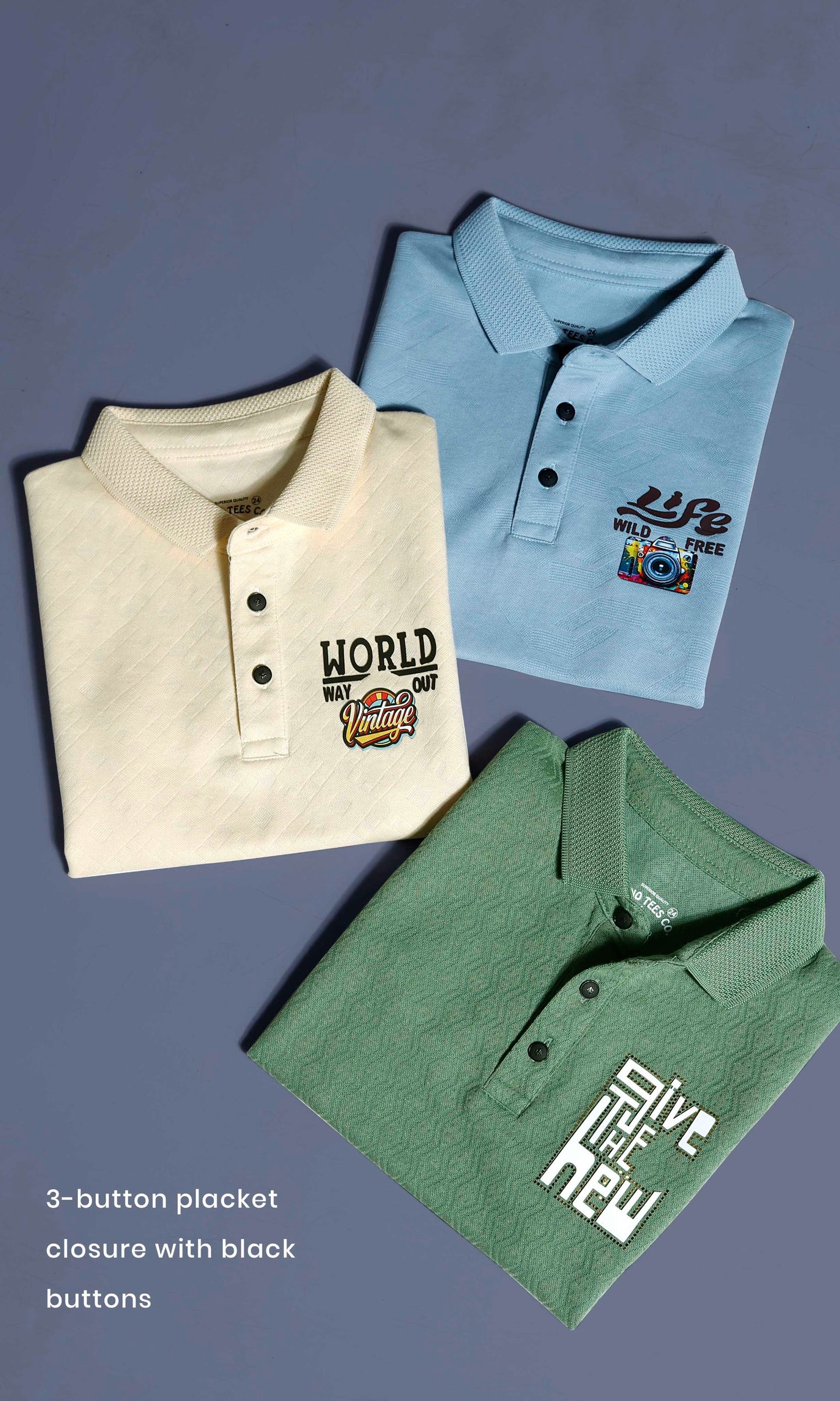 BOYS T-COLLAR T-SHIRT