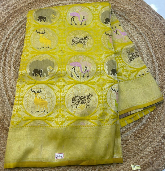 Banaras Georgette - Jungle Theme Saree