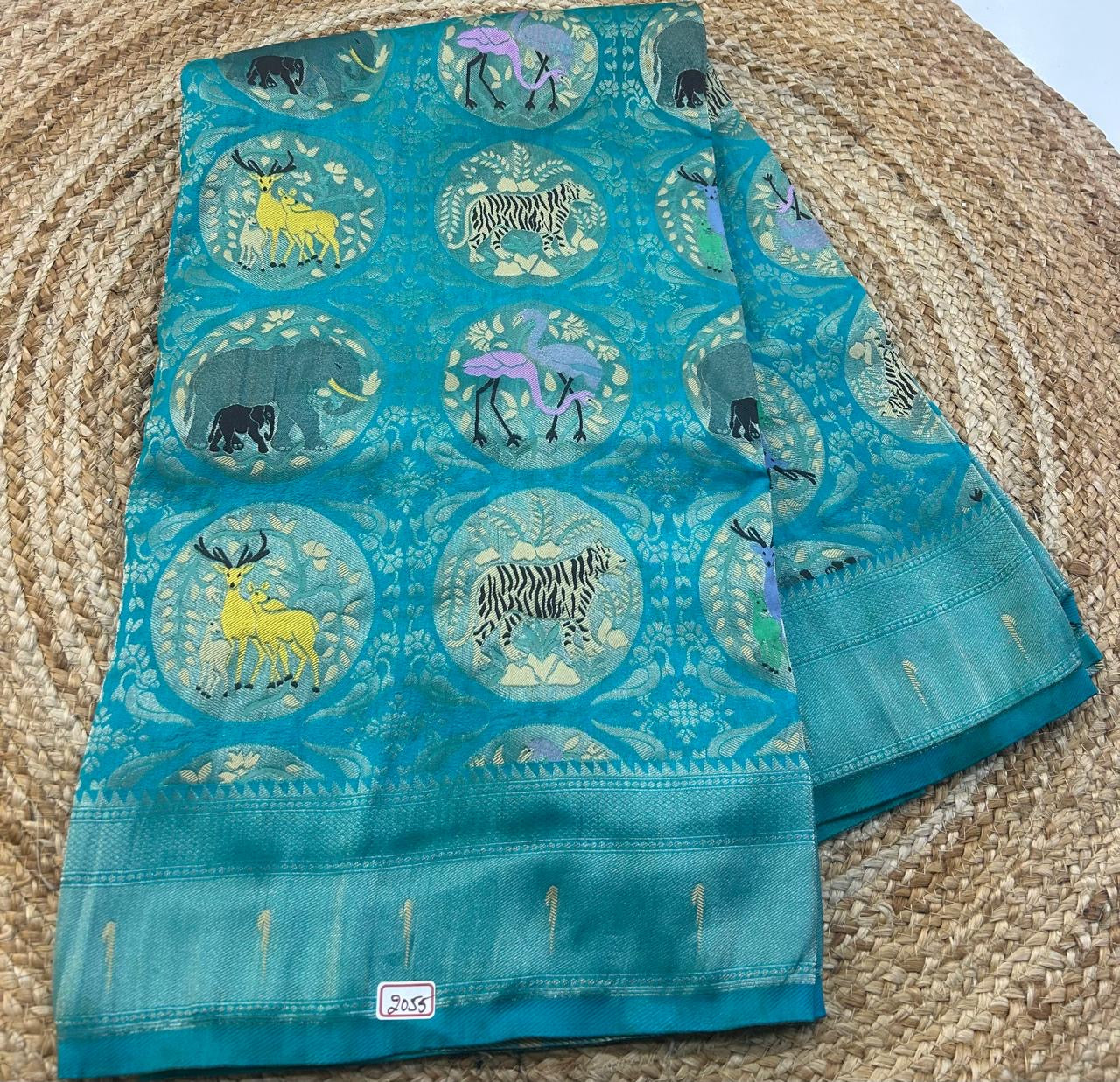 Banaras Georgette - Jungle Theme Saree
