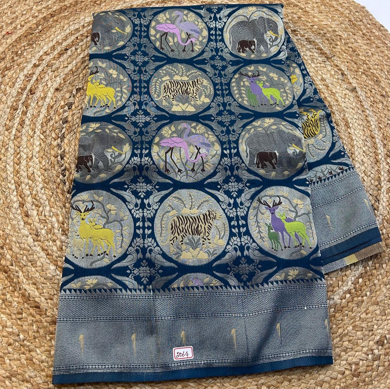 Banaras Georgette - Jungle Theme Saree